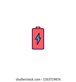Battery icon design. Essential icon vector illustration