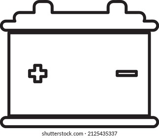Diseño de icono de batería aislado en línea de fondo blanca art.eps
