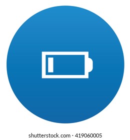 Battery icon design on blue background,vector