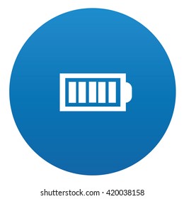 Battery icon design on blue background,vector