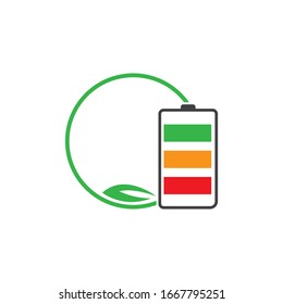 Ilustración vectorial de diseño de icono de batería