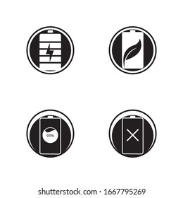 Battery icon design template vector illustration