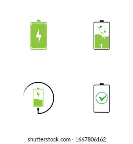 Ilustración vectorial de diseño de icono de batería