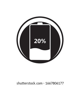 Ilustración vectorial de diseño de icono de batería