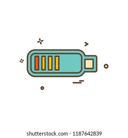 Battery icon design vector