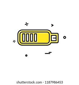 Battery icon design vector
