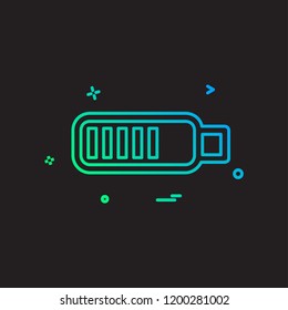 Battery icon design vector