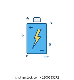 Battery icon design vector