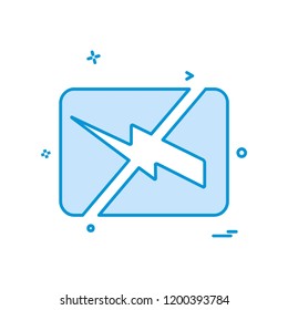 Battery icon design vector