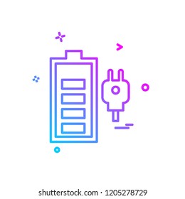 Battery icon design vector