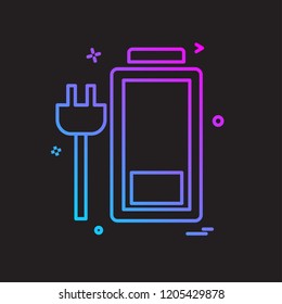 Battery icon design vector