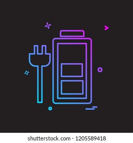 Battery icon design vector