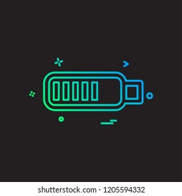 Battery icon design vector