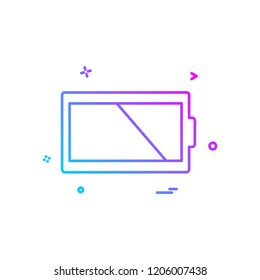 Battery icon design vector