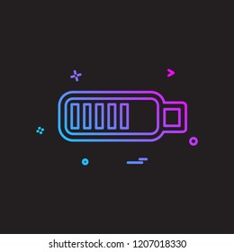 Battery icon design vector