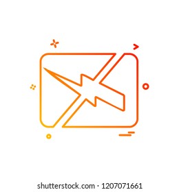 Battery icon design vector