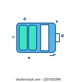 Battery icon design vector