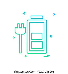 Battery icon design vector