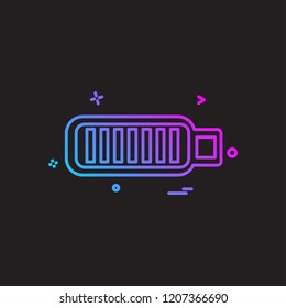 Battery icon design vector