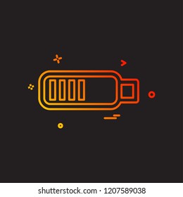 Battery icon design vector