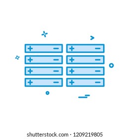 Battery icon design vector