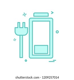 Battery icon design vector