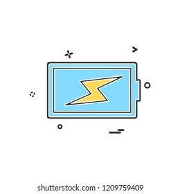 Battery icon design vector