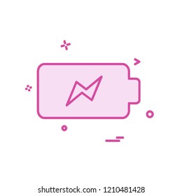 Battery icon design vector