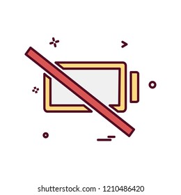 Battery icon design vector
