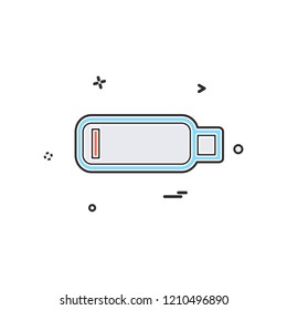Battery icon design vector