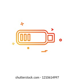 Battery icon design vector