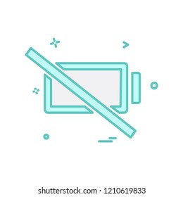Battery icon design vector