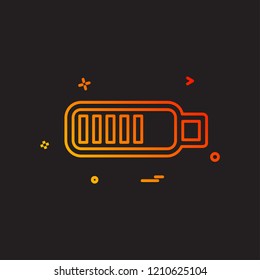 Battery icon design vector