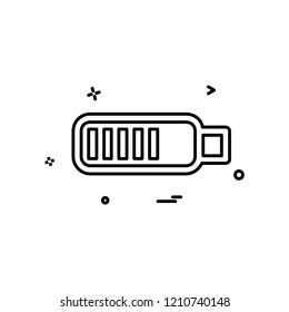 Battery icon design vector