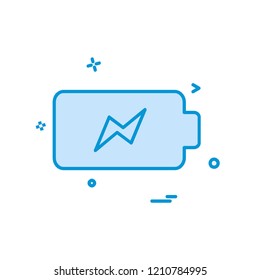 Battery icon design vector