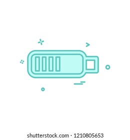 Battery icon design vector