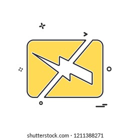 Battery icon design vector