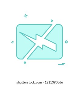 Battery icon design vector