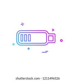 Battery icon design vector
