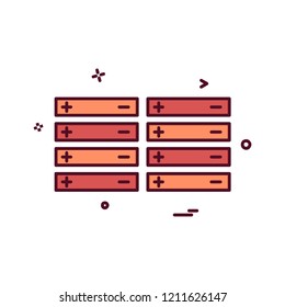 Battery icon design vector