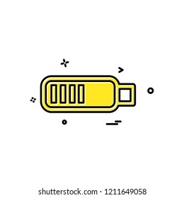 Battery icon design vector