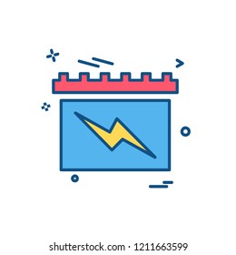 Battery icon design vector
