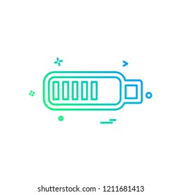 Battery icon design vector