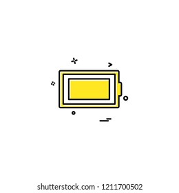 Battery icon design vector