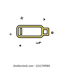 Battery icon design vector