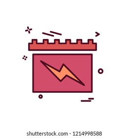 Battery icon design vector