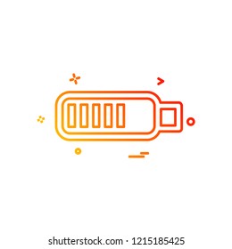 Battery icon design vector