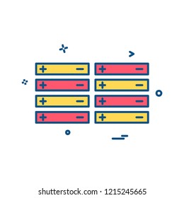 Battery icon design vector