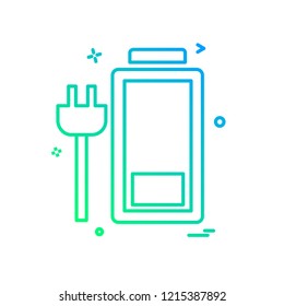 Battery icon design vector