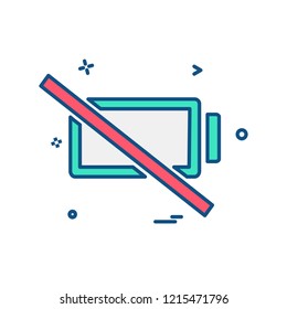 Battery icon design vector